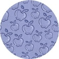 thumbnail image 1 of Ahgly Company Indoor Round Patterned Jeans Blue Area Rugs, 5' Round, 1 of 6