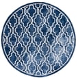 thumbnail image 2 of Safavieh Dip Dye Leighton Geometric Wool Area Rug, Navy/Ivory, 7' x 7' Round, 2 of 11