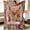 Colourful2, variant on Vintage Shabby Chic Pastel Floral Patchwork blanket for women Soft Cozy Flannel Throw Blanket gift for mom mother grandma wife birthday Mother's Day Christmas Thanksgiving housewarming