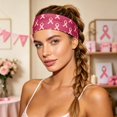 thumbnail image 2 of Workout Headbands for Women Lightweight Athletic Sweat Wicking Headband for Absorbing Fitness Hair Tie for Sports(Pink,One Size), 2 of 4