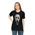 thumbnail image 3 of Halloween Aged Ghostface Mask Short Sleeve T-Shirt - Vintage Horror Icon, 3 of 6