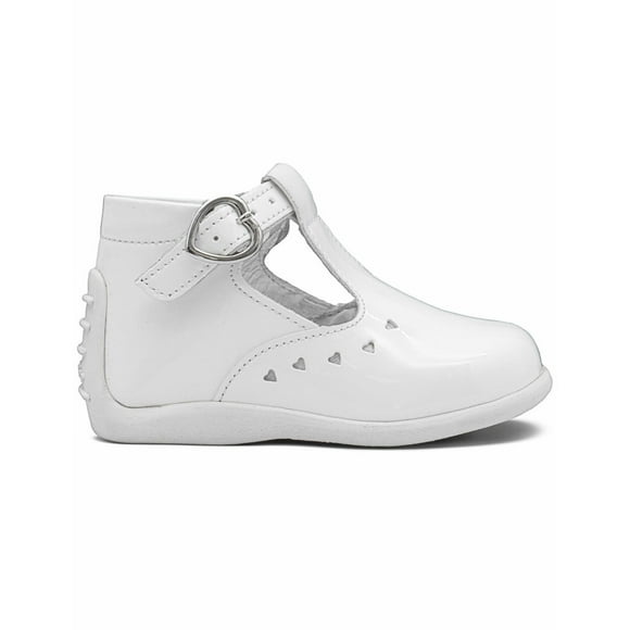 Zapatos Andanenes Niña Con Soporte Arco Piel Corazoncitos blanco 14