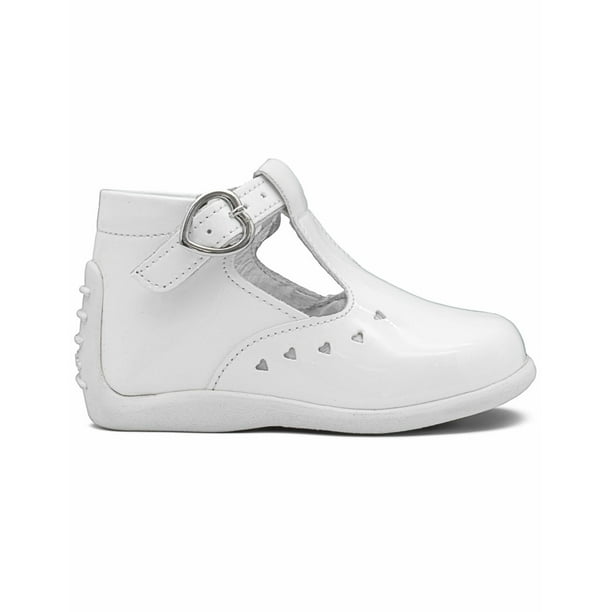 Zapatos Andanenes Niña Con Soporte Arco Piel Corazoncitos blanco 14