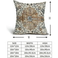 thumbnail image 4 of Brown Navy Blue Ethnic Boho Pillow Covers 16X16 Inch Bohemian Carpet Vintage Pillow Cases Gold Black Tan Floral Throw Pillow Set of 2 Home Decor for Room Bedroom Outdoor Porch Patio Cushion, 4 of 6
