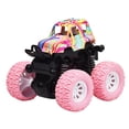 thumbnail image 1 of FELTECHELECTR Vehículo todoterreno de juguete, modelo de automóvil de inercia, modelo de coche de juguete, coche de juguete antiimpacto, vehículo de tracción en las cuatro ruedas, juguete rosa, 1 of 6