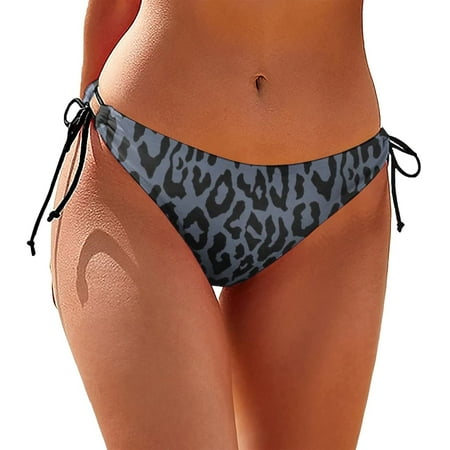 Women s Tie Side Swimsuit Bikini Bottom Swim Panty Women Bikini Swim Pants Shorts Bottom Swimsuit Swimwear Bathing Dark Gray S