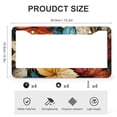 thumbnail image 3 of Autumn Orange Watercolor Maples License Plate Frame 2 PCS Happy Fall Harvest Funny License Plates for Women 2 Holes Quality Aluminum License Plate Frames, 3 of 6