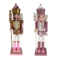 thumbnail image 1 of Pinnacle Peak Trading Glitter Pink and Sequin Pink Wood Christmas Nutcracker, 1 of 6