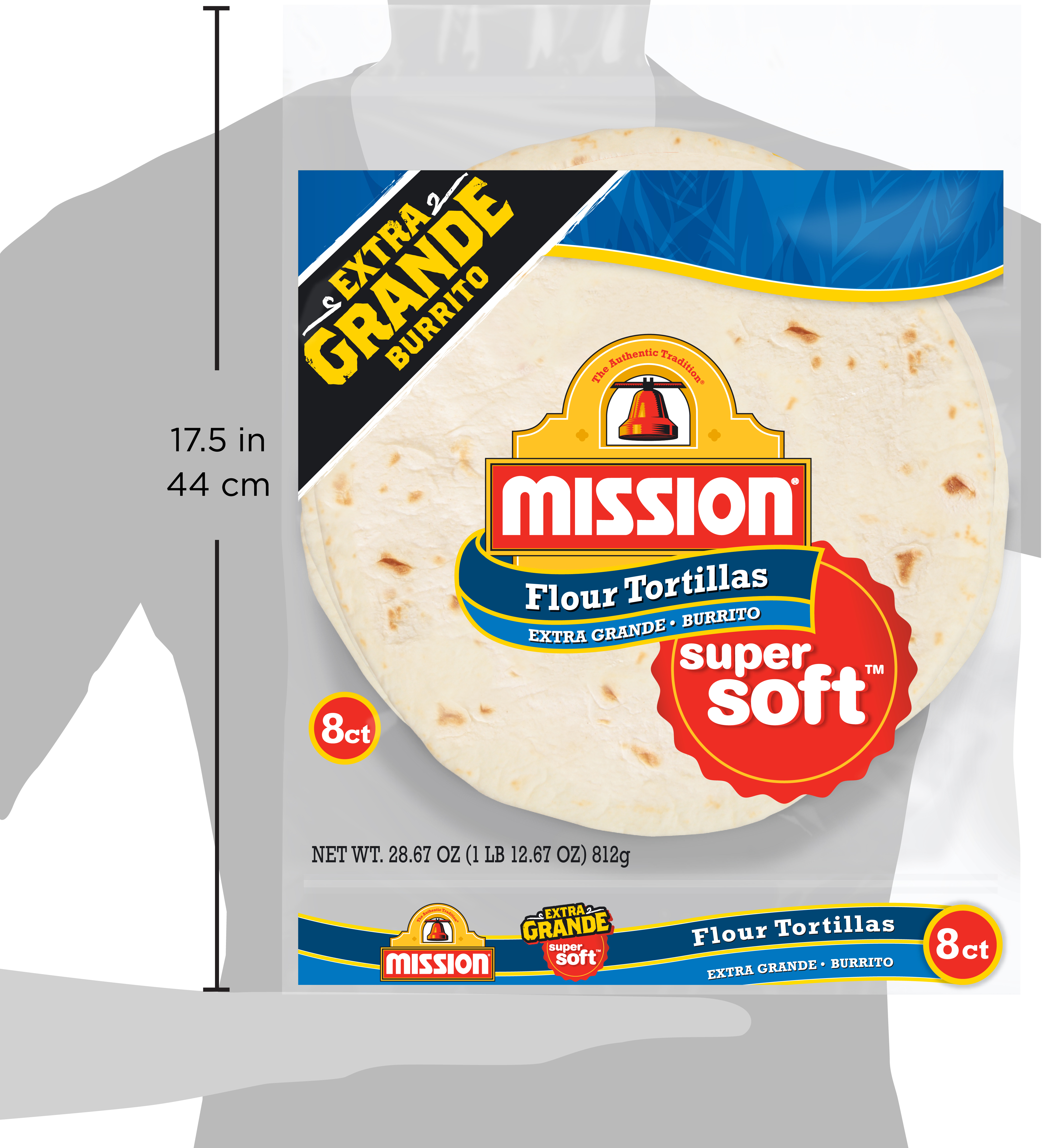 Mission Extra Grande Burrito Flour Tortillas 28 67 Oz 8 Count Walmart Com Walmart Com