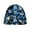 Blue Graffiti Soccer, variant on Baseball Design Print Winter Beanie Hat for Boys Girls (5-14 Years) Slouchy Beanie Windproof Warm Knit Kids Skull Cap