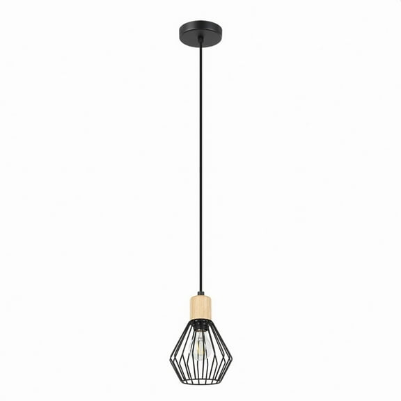 205587A-Eglo Lighting-Palmorla - 1 Light Pendant In Transitional Style-6.3 Inches Tall and 6.25 Inches Wide     -Traditional Installation