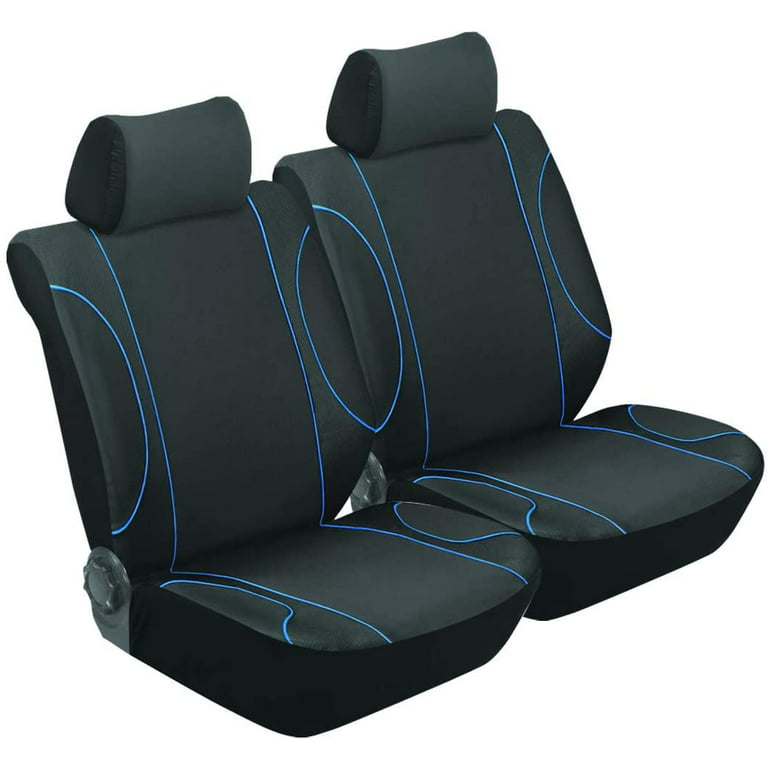 StingRay Monaco Black/Blue, Car Seat Protector, Interior Car Accessories,  Front and Bench Seat Covers, Washable, Fabric, Spill Protectant, Stain  Protectant, Easy Installation, Universal 