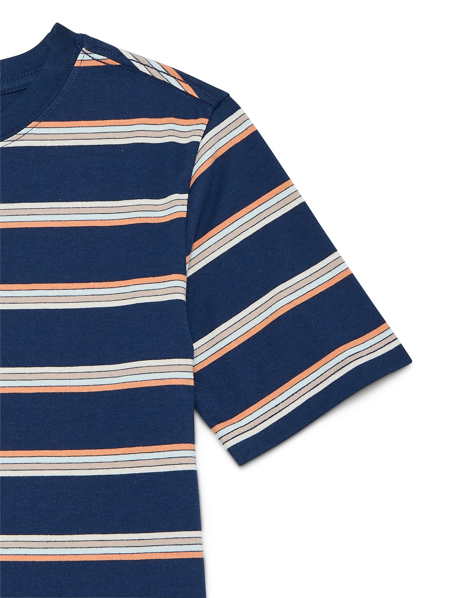 Wonder Nation Boys Short Sleeve Stripe T-Shirt, Sizes 4-18 & Husky