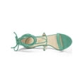 thumbnail image 4 of BLISSFUL STEP Chaussures pour Femmes Sandales à Talon Aiguille Haut à Bride Cheville à Nouer Bout Ouvert en Faux Suède Vert Turquoise 9, 4 of 7