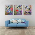 thumbnail image 3 of Hieng Canvas Oil Painting Hummingbird Oil Original Painting Birds Original Fine Art Friendship Animals Artwork Gifts for Her Unframed, 3 of 6