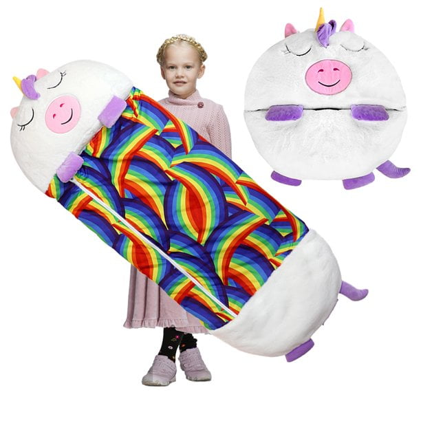 Kids Fun Animal Sleeping Bag,Pillow & Sleeping Bag Foldable,2 in 1