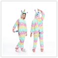 thumbnail image 1 of Pijamas siameses de animales de león, zorro y pegaso, de franela de invierno con dibujos animados para hombres y mujeres, pijamas para padres e hijos, 1 of 6