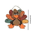 thumbnail image 3 of Leojiow 1 Pcs Turkey Door Hanger Thanksgiving Fall Fall Door Hanger Thanksgiving Day Front Door Welcome Hanging Sign Fall Farmhouse Porch Home One Size Orange, 3 of 6