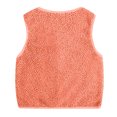 thumbnail image 4 of Fmbrln Girls Boys Toddler Fuzzy Fleece Vest Full Zip Up V Neck Sleeveless Jackets Fall Winter Fashion Soft Thickened Warm Coat with Pockes, 4 of 5