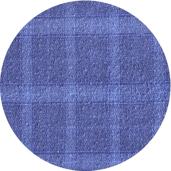 Ahgly Company Indoor Round Patterned Sky Blue Dress Blue Area Rugs, 3' Round