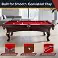 thumbnail image 4 of Augusta 8-ft Pool Table - Mahogany Finish with Red Felt, 4 of 7