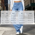 thumbnail image 3 of Vynhevius Women's Denim Jeans Solid Straight Leg Multi Pockets Elastic Waist Long Trousers, 3 of 7