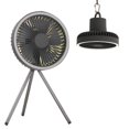 thumbnail image 1 of Ventilador de escritorio portátil con luz de trípode, ventilador de refrigeración de aire recargable de 10000mah, luz de ventilador de techo para acampar al aire libre, para viajes, tienda de campaña, 1 of 10