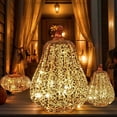 thumbnail image 4 of Twinkle Light Pumpkins, Timer Lighted Up Sparkling Starry Night Glass Pumpkins, One-Click Operation Fall Halloween Decorations for Home, Pumpkin Light Bedroom Bathroom Hallway, 4 of 5