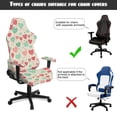 thumbnail image 6 of SCRAWLGOD Valentine's Day Decor Heart Stripe Spot Print Pink Beige Set of 4 Gaming Chair Covers Elastic Gaming Chair Cover Set Computer Armchair Seat Slipcovers with Armrest Covers, 6 of 7