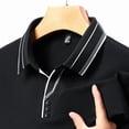 thumbnail image 4 of GuangCheng George Men Shirts Classic Soft Comfort Breathable Slim Fit Casual Stylish Ribbed Collar Blouses,Black,M, 4 of 4
