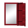 thumbnail image 2 of Industrial Style Metal Vanity Mirror with Recessed Door Storage Red - Saltoro Sherpi, 2 of 5