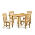 thumbnail image 2 of East West Furniture NDNO5-OAK-C 5Pc Dining Table Set Features a Small Table and 4 Dining Room Chair with Linen Fabic Seat, Oak Finish, 2 of 5