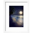 thumbnail image 2 of Beautiful Fantasy Tropical Beach with Milky Way Star in Night Skies, Full Moon - Retro Style Artwor, Scenic Framed Art Print Wall Art by jakkapan Sold by Art.Com, 2 of 6