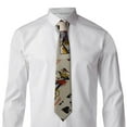 thumbnail image 3 of Men's Tie, Checkered Texture Floral Printed Tie Fashionable Wedding Party Best Man Suit Tie Work Tie Male Birthday Gift, 3 of 8