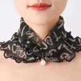 thumbnail image 3 of Neck Scarf Lightweight Soft Fake Pearl Pendant Circle Scarf Head Wrap Scarf, 3 of 6