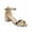 Mirror Gold Metallic, variant on New Women Heart.Thentic Irene PU Open Toe Chunky Heel Ankle Strap Sandal