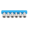 thumbnail image 2 of Bloque colector neumático, bloque de distribución de aire G1/4, colector de aire con conector, bloque colector de múltiples vías, respuesta rápida, 2 of 9