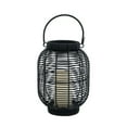 thumbnail image 5 of MINESTIA Lantern Lantern, Battery-Operated Hanging Outdoor Lamp Lights Decoration with Realistic White LED Candle and Timer for Patio Porch Garden, 8.7x8.7x11.8" inches, Black, 5 of 6