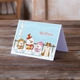 thumbnail image 2 of Merry Christmas Carolers Border Collie Red White Greeting Cards and Envelopes Pack of 8, 2 of 2