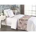 thumbnail image 2 of Japanese Autumn Bed Runner, Romantic Vintage Asian Engraved Style Flower Pattern with Leaves, Decorative Accent Bedding Scarf for Hotels Homes & Guest Rooms, Twin, Pale Rose Dark Taupe, by Ambesonne, 2 of 3