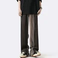 thumbnail image 2 of Pantalones de hombre con bolsillo, finos, de verano, informales, largos, de diseñador Y2k, nuevos, de estilo coreano, de alta calidad, tendencia, 2 of 5