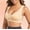 Beige, variant on Miqool Women's Front Closure Sports Bras Comfort Wireless Post Surgery Bra Full Coverage Breathable Active Yoga Sleep Bras
