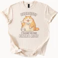 thumbnail image 1 of T-shirt Drôle Chat Dodu Extra Riz Amoureux des Chatons Unisexe P-5TG, 1 of 3