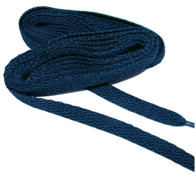 Navy blue flat shoelaces best sale