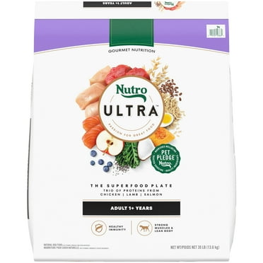 Nutro Ultra Adult Dry Dog Food With A Trio Of Proteins From Chicken, Lamb And Salmon, 30 Lb Bag