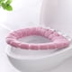 thumbnail image 5 of 5 piezas más gruesas para baño, suave, funda para asiento de inodoro, calentador, fibras elásticas, fácil instalación, fundas acolchadas para tapa, lavables y cómodas, 5 of 5
