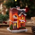 thumbnail image 3 of Christmas Village Decor, Resin Gabled Cottage Tabletop House with Soft Light for Entryway Table Shelf and Living Room, 2.95 x 2.17 x 1.77 in, 3 of 5