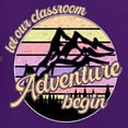 thumbnail image 6 of Wild Bobby Let Our Classroom Adventure Begin Mountain Sunset Light Colors Pop Culture Women Graphic Long Sleeve Tee, Purple, Medium, 6 of 6