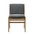 thumbnail image 6 of Modern Dark Gray Dining Chair , Upholstered Comfort With Rubberwood Base Elegant Upholstered, Strong, 6 of 7