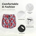 thumbnail image 6 of Fotbe Palm Tree Pattern on Red Womens High Waist Running Shorts Athletic Workout Quick Dry Shorts for Women with Pockets Gym Yoga Summer Shorts-Large, 6 of 9